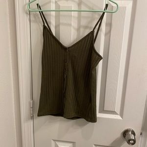 H&M olive green tank top